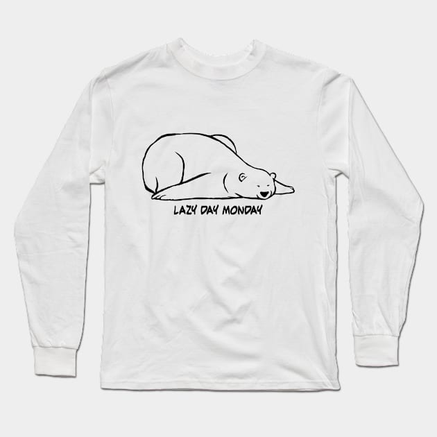 Lazy Day Monday Long Sleeve T-Shirt by andantino